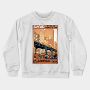 Vintage Travel - Rapid Transit Lines Crewneck Sweatshirt